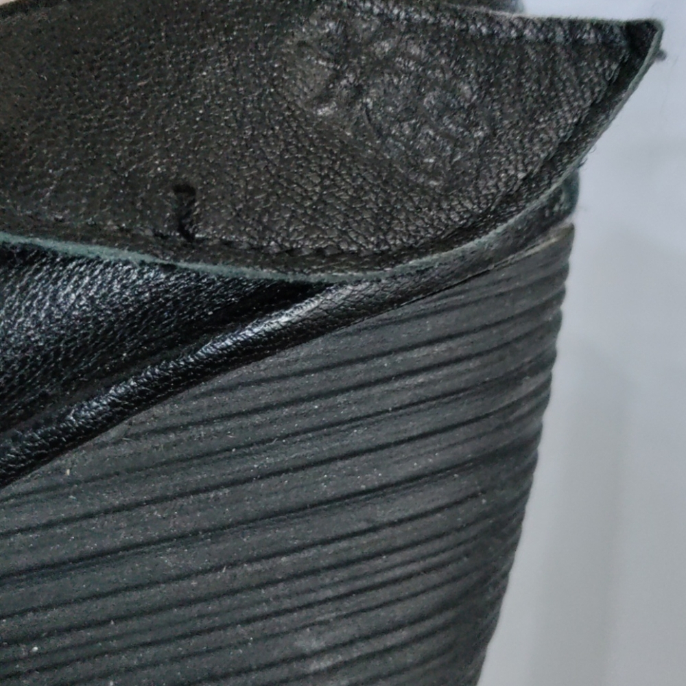 Fly London Wedge Strap Black Leather Shoes size 36 - Picture 5 of 8
